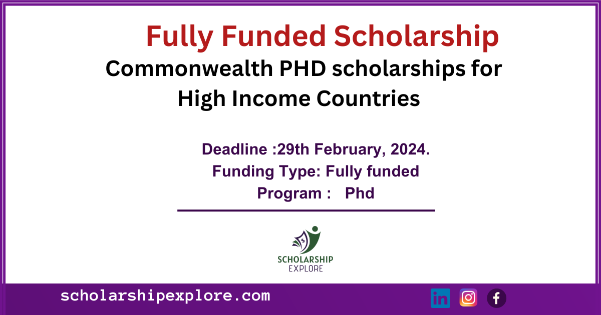 Commonwealth Phd scholarship
