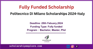 Fully Funded scholarship program Italy