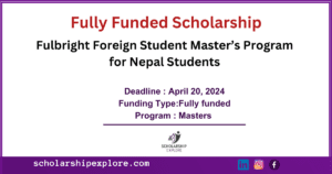 Fulbright foreing student scholarship for Nepal