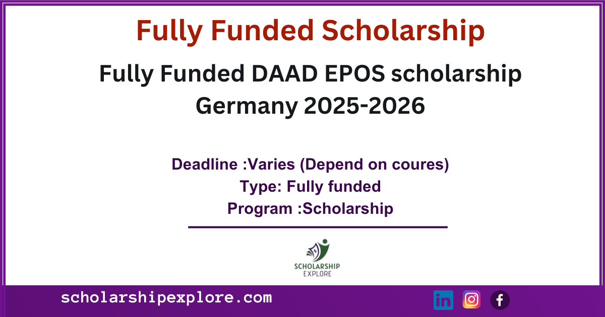DAAD EPOS Scholarship for Developing Countries