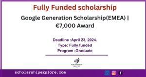 Google Generation Scholarship