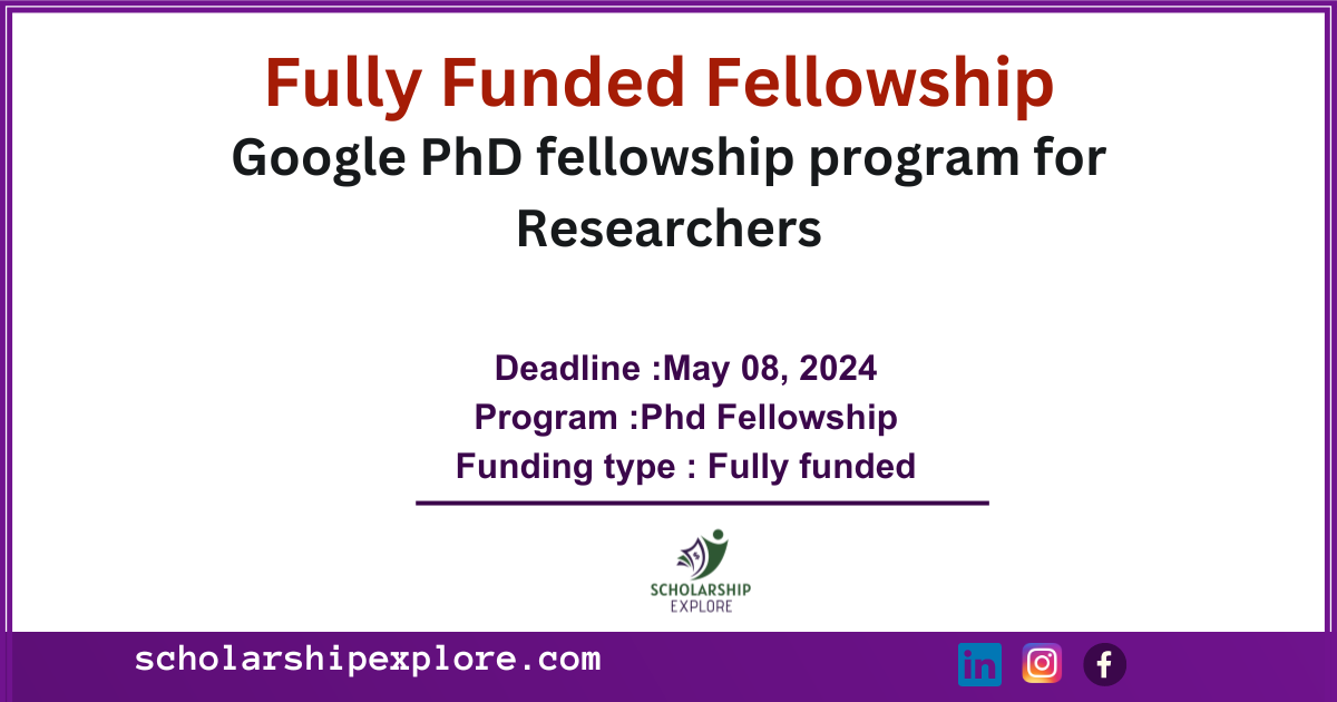 Google PhD Fellowship Program