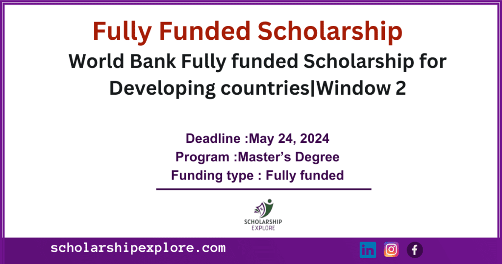 World Bank scholarships Program