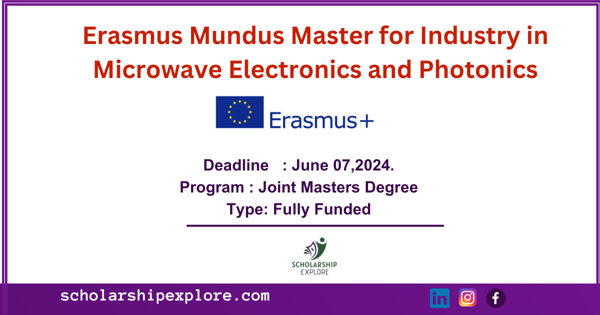 Erasmus Mundus Scholarship for Joint Masters Degree