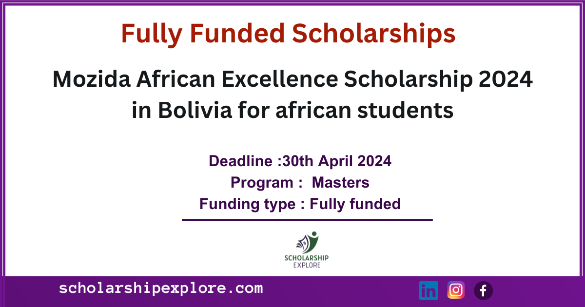 Mozida African Excellence Scholarship 2024