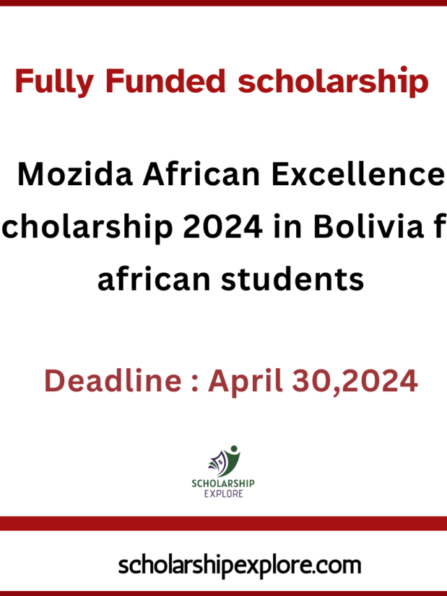 Mozida African Excellence Scholarship 2024 in Bolivia for african students