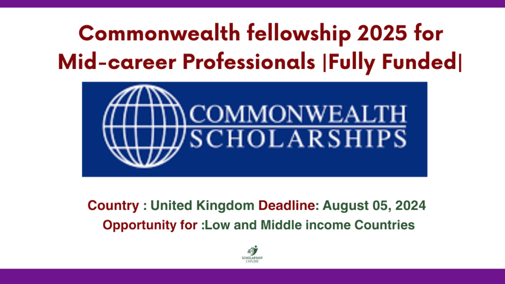 Commonwealth Professional fellowship 2025