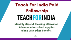 Teach for India fellowship