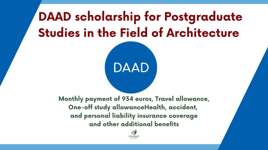 DAAD scholarship for Postgraduate Studies in the Field of Architecture